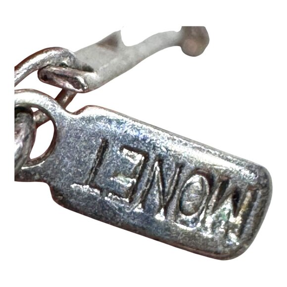 Vintage Monet Silver-Tone Twisted Bar Link Bracelet 7" Dainty Lightweight - Picture 3 of 10